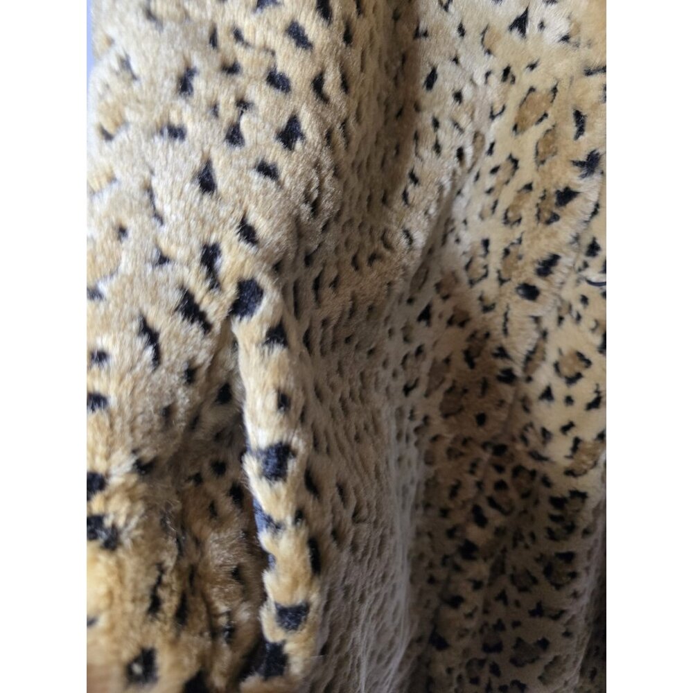 Unreal Fur Wild Cat Leopard Print Jacket Coat Women's Size 16-Vintage- Y2K - Picture 16 of 16